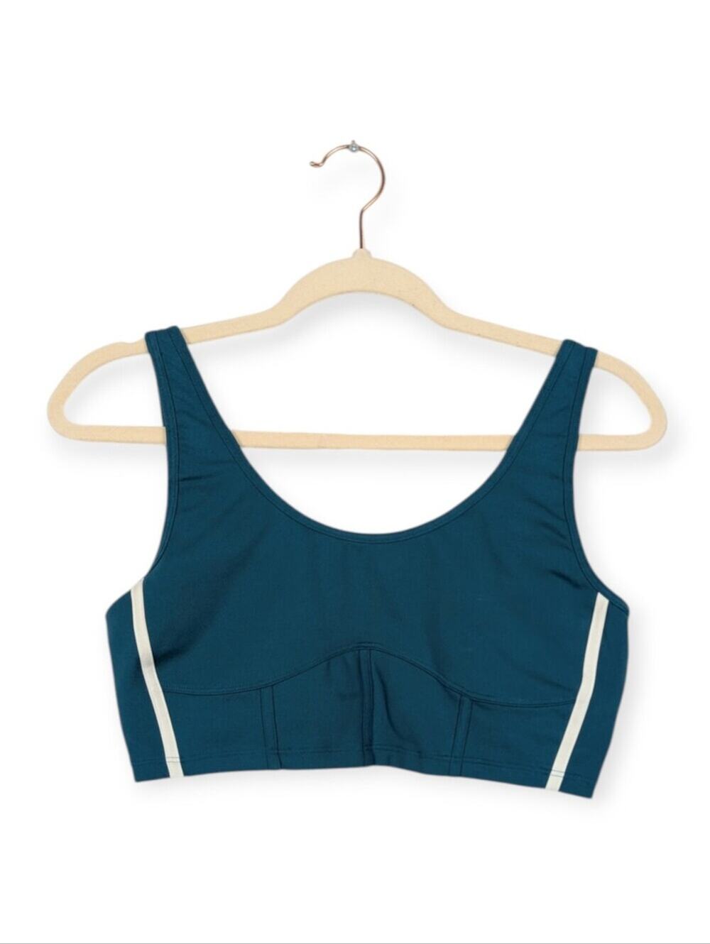 GapFit Sports Bra M Teal Medium Support Athletic Workout Gym Yoga Training